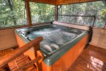 6 Person Hot Tub on Screened Porch